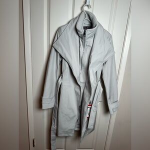 Halston Heritage Women's Light Gray Trench Coat